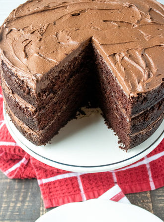 decadant chocolate layer cake