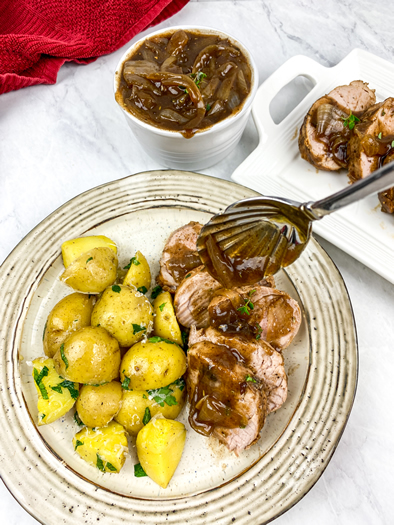 Balsamic Pork Tenderloin Serving