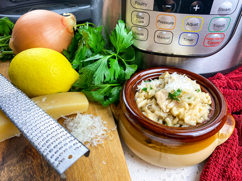 Lemon Parsley Chicken Risotto